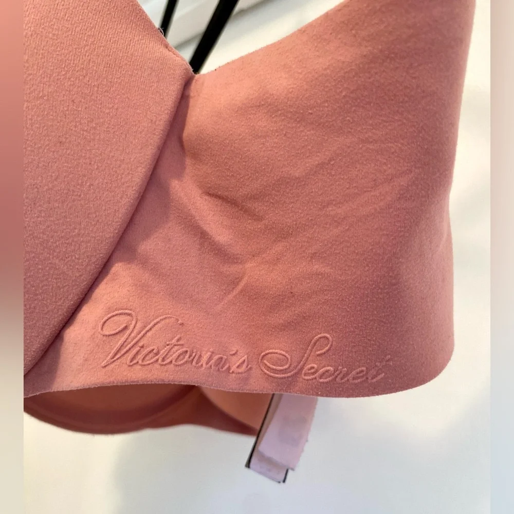 Victoria Secret Lined Demi Bra Women’s 34D Mauve Pink Neutral Cross Back